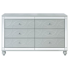 Gunnison 6-drawer Dresser Silver Metallic