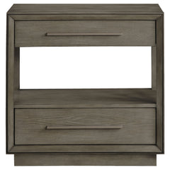 Durango 2-drawer Nightstand Bedside Table Taupe Oak