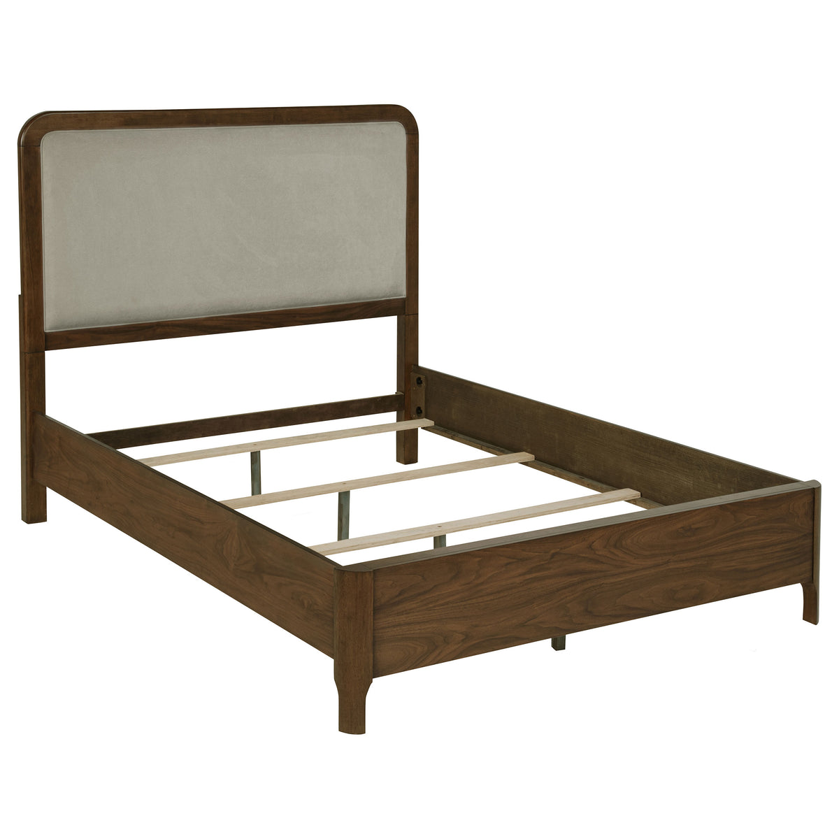 Best Furniture Outlet - Coaster - Maderia 57-inch Upholstered Queen Panel Bed Walnut - 223321Q