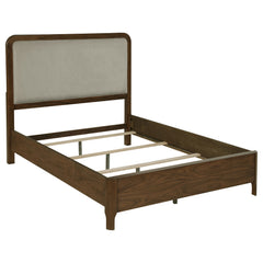 Best Furniture Outlet - Coaster - Maderia 57-inch Upholstered Queen Panel Bed Walnut - 223321Q