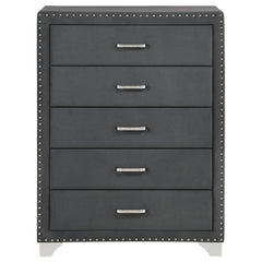 Melody 5-drawer Bedroom Chest Grey