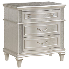 Best Furniture Outlet - Coaster - Evangeline 3-drawer Nightstand Silver Oak - 223392