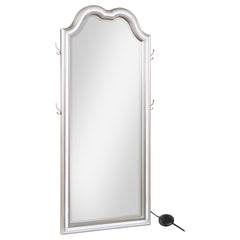 Best Furniture Outlet - Coaster - Evangeline Full Length LED Light Floor Mirror Silver Oak - 223400