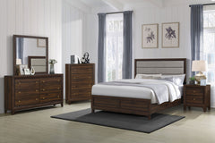 Best Furniture Outlet - Coaster - Welsley 5-piece Eastern King Bedroom Set Walnut - 223441KE-S5