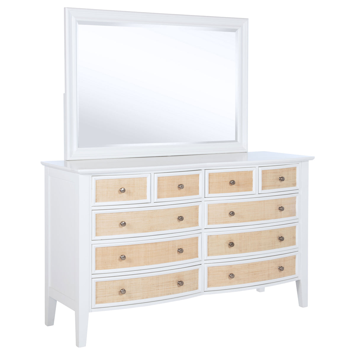 Best Furniture Outlet - Coaster - Bexhill 10-drawer Dresser and Mirror White - 223473M