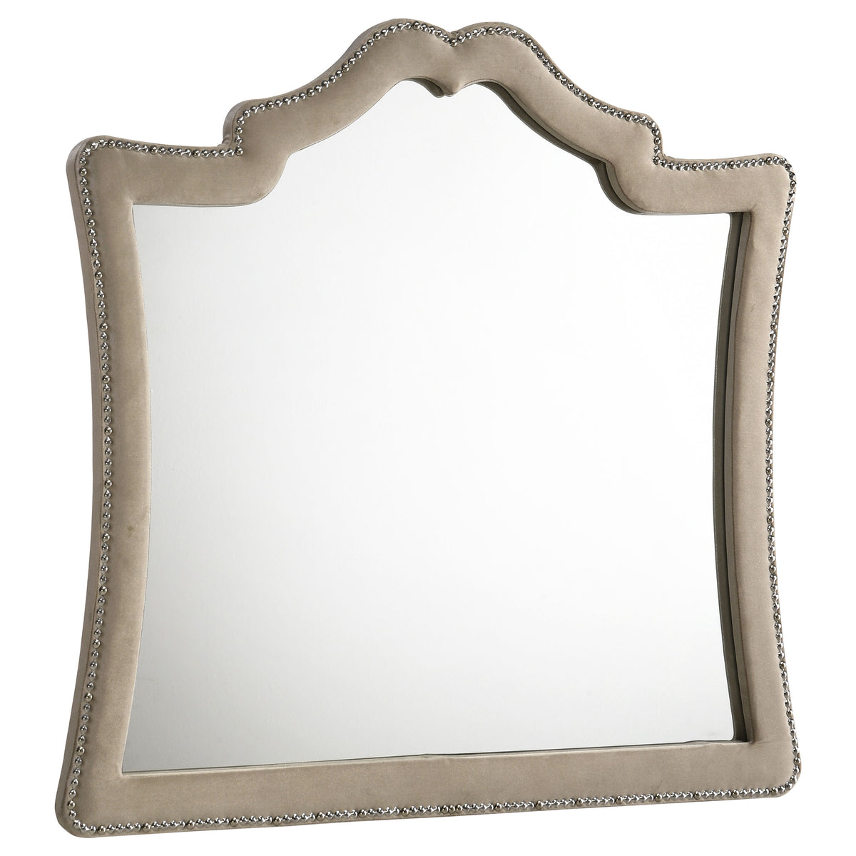 Best Furniture Outlet - Coaster - Antonella Upholstered Dresser Mirror Camel - 223524