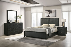 Best Furniture Outlet - Coaster - Cavelle 4-piece Queen Bedroom Set Black - 223661Q-S4