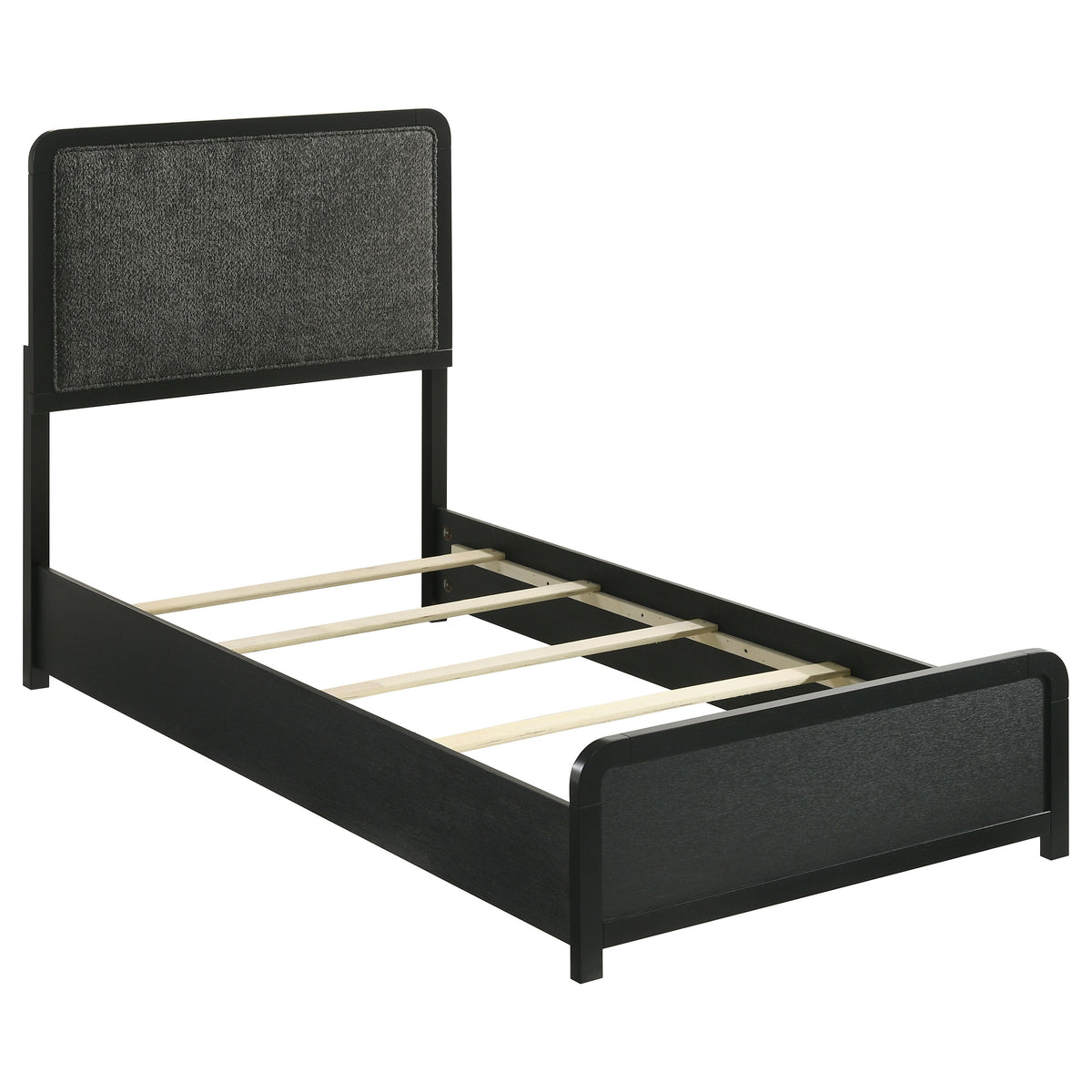Best Furniture Outlet - Coaster - Cavelle 51-inch Upholstered Twin Panel Bed Black - 223661T