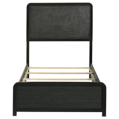 Cavelle 51-inch Upholstered Twin Panel Bed Black
