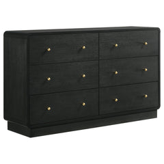 Best Furniture Outlet - Coaster - Cavelle 6-drawer Dresser Cabinet Black - 223663
