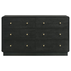 Cavelle 6-drawer Dresser Cabinet Black