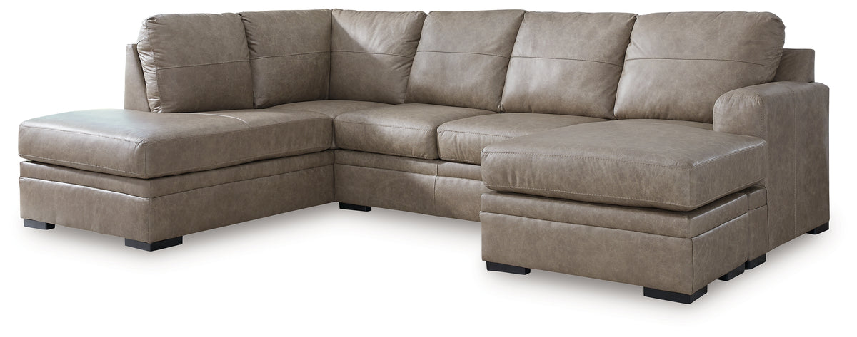 Best Furniture Outlet - Ashley Furniture - Amuleto Sectional - LAF 2-Piece Sectional with Chaise / Desert - 22405S1