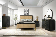 Best Furniture Outlet - Coaster - Arini 5-piece Queen Bedroom Set Black and Natural - 224330Q-S5