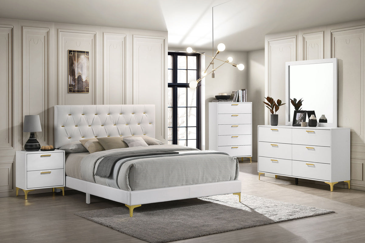 Best Furniture Outlet - Coaster - Kendall 5-piece Eastern King Bedroom Set White - 224401KE-S5