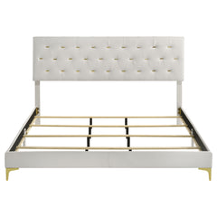 Kendall Upholstered Eastern King Panel Bed White