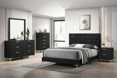 Best Furniture Outlet - Coaster - Kendall 5-piece California King Bedroom Set Black - 224451KW-S5