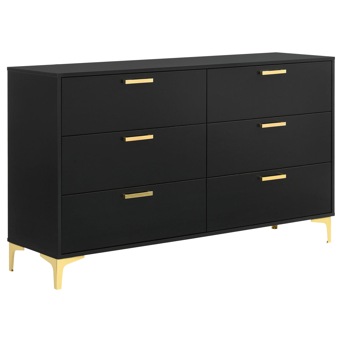 Best Furniture Outlet - Coaster - Kendall 6-drawer Dresser Black - 224453