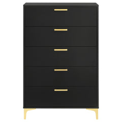Kendall 5-drawer Bedroom Chest Black