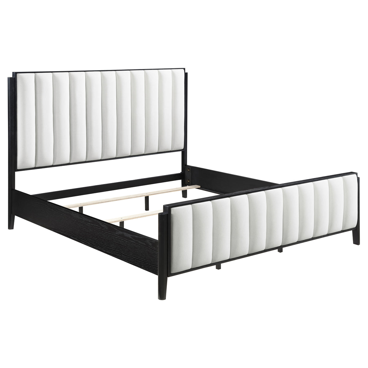 Best Furniture Outlet - Coaster - Brookmead 60-inch Upholstered Eastern King Bed Black - 224710KE