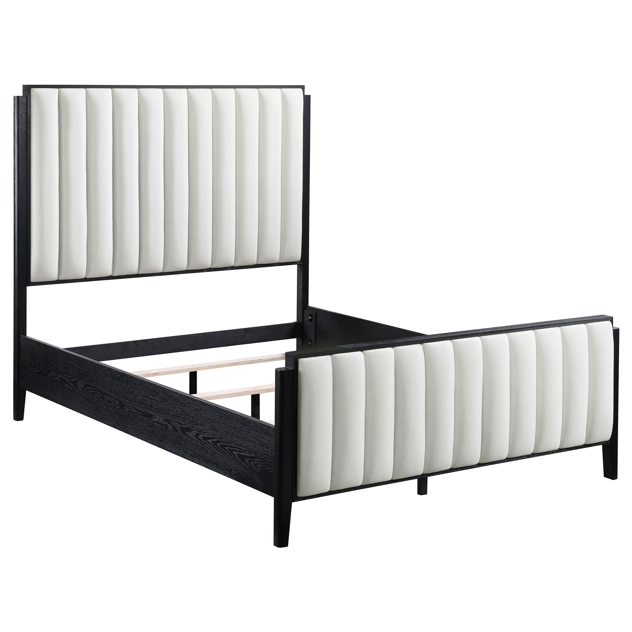 Best Furniture Outlet - Coaster - Brookmead 60-inch Upholstered Queen Bed Black - 224710Q