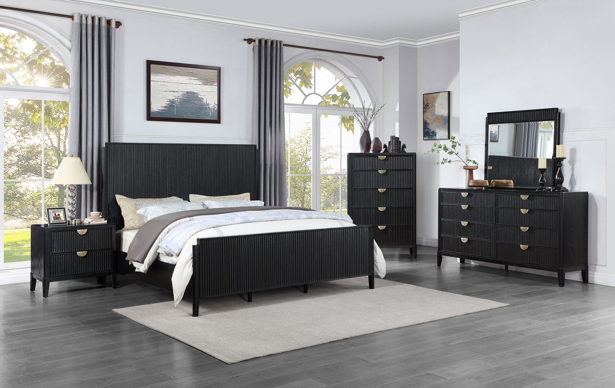 Best Furniture Outlet - Coaster - Brookmead 5-piece Eastern King Bedroom Set Black - 224711KE-S5