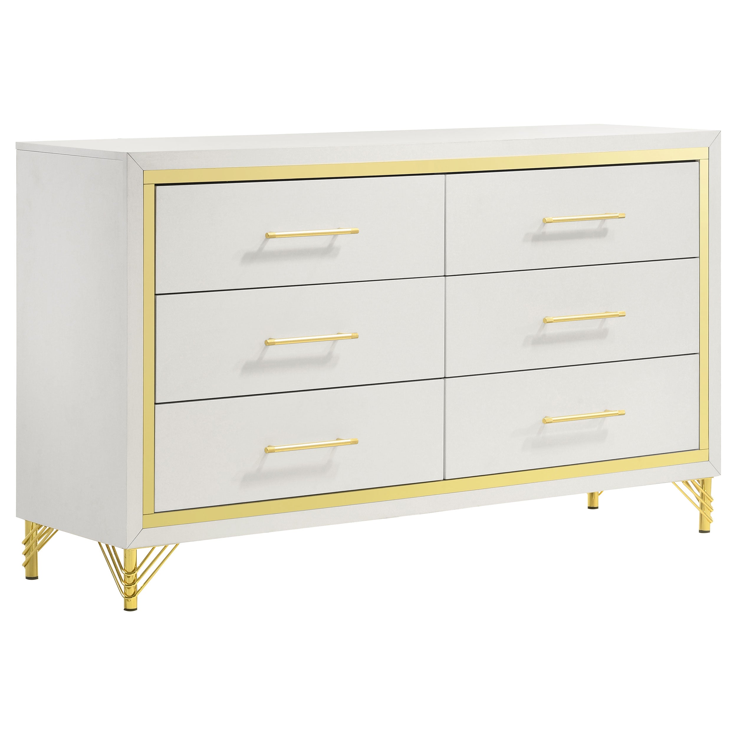 Best Furniture Outlet - Coaster - Lucia 6-drawer Dresser Cabinet White - 224733