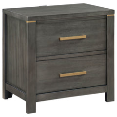 Best Furniture Outlet - Coaster - Kieran 2-drawer Nightstand Grey - 224742
