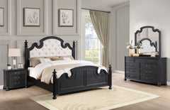 Best Furniture Outlet - Coaster - Celina 4-piece Eastern King Bedroom Set Black - 224761KE-S4