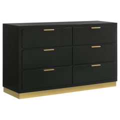 Best Furniture Outlet - Coaster - Caraway 6-drawer Dresser Black - 224783