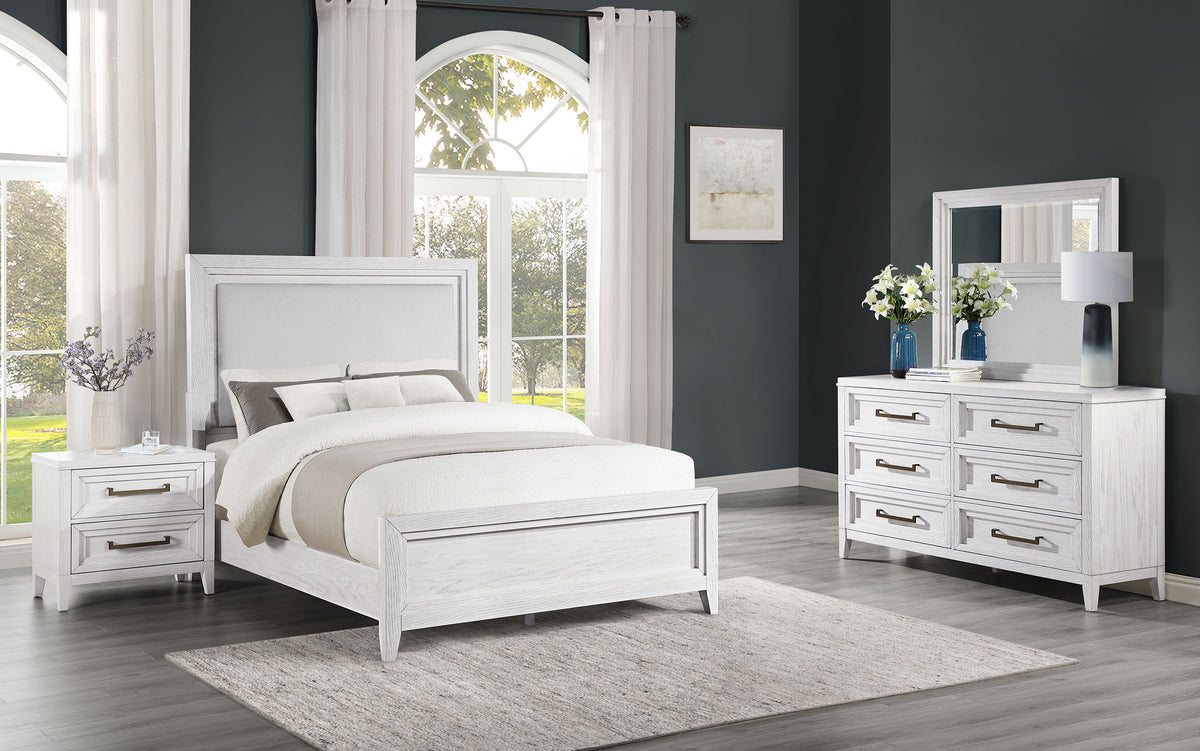 Best Furniture Outlet - Coaster - Marielle 4-piece Queen Bedroom Set Distressed White  - 224841Q-S4