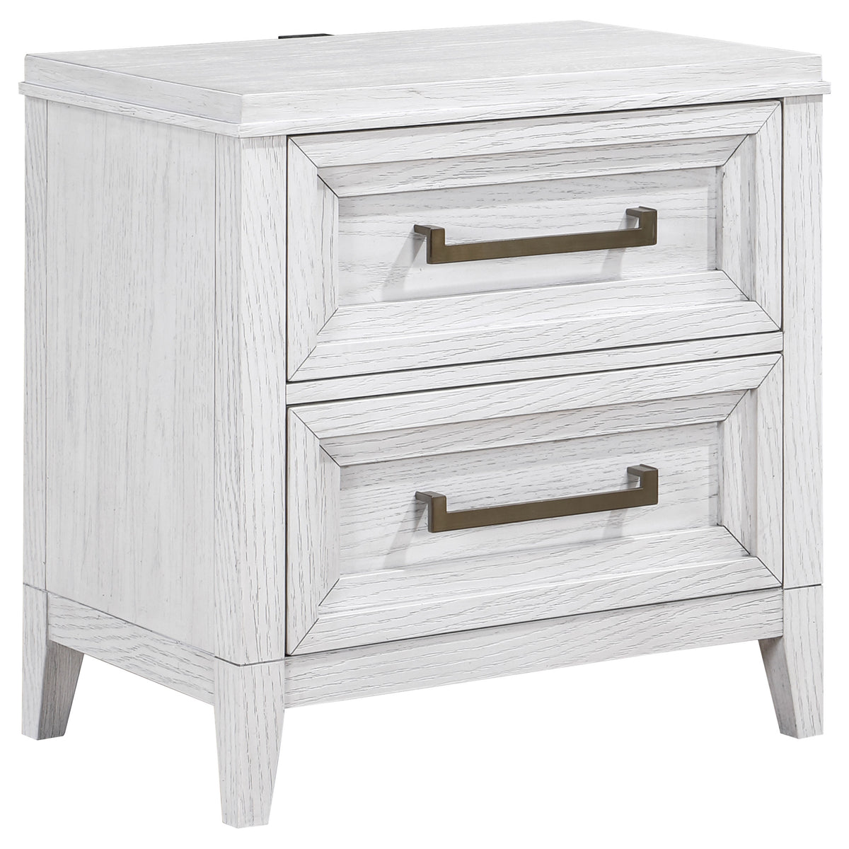 Best Furniture Outlet - Coaster - Marielle 2-drawer Nightstand Bedside Table Distressed White  - 224842