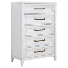 Best Furniture Outlet - Coaster - Marielle 5-drawer Bedroom Chest Distressed White  - 224845