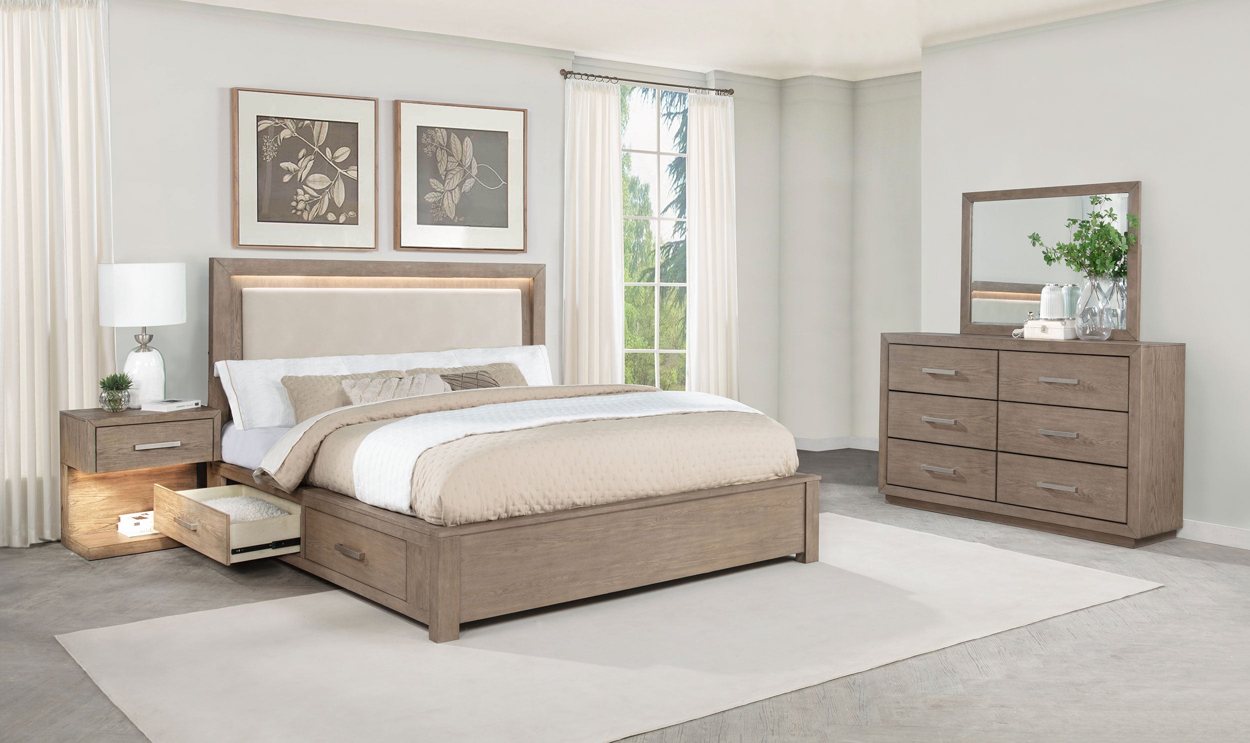 Best Furniture Outlet - Coaster - Kenora 4-piece Queen Bedroom Set Barley Brown - 224850Q-S4