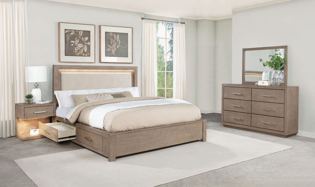 Best Furniture Outlet - Coaster - Kenora 4-piece Queen Bedroom Set Barley Brown - 224850Q-S4