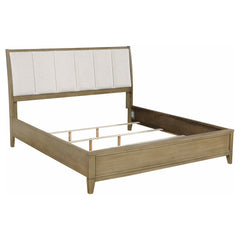 Best Furniture Outlet - Coaster - Granada Upholstered Eastern King Panel Bed Natural Pine - 224921KE