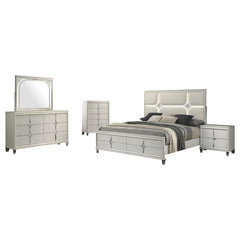Olivia 5-piece Eastern King Bedroom Set Pearl White