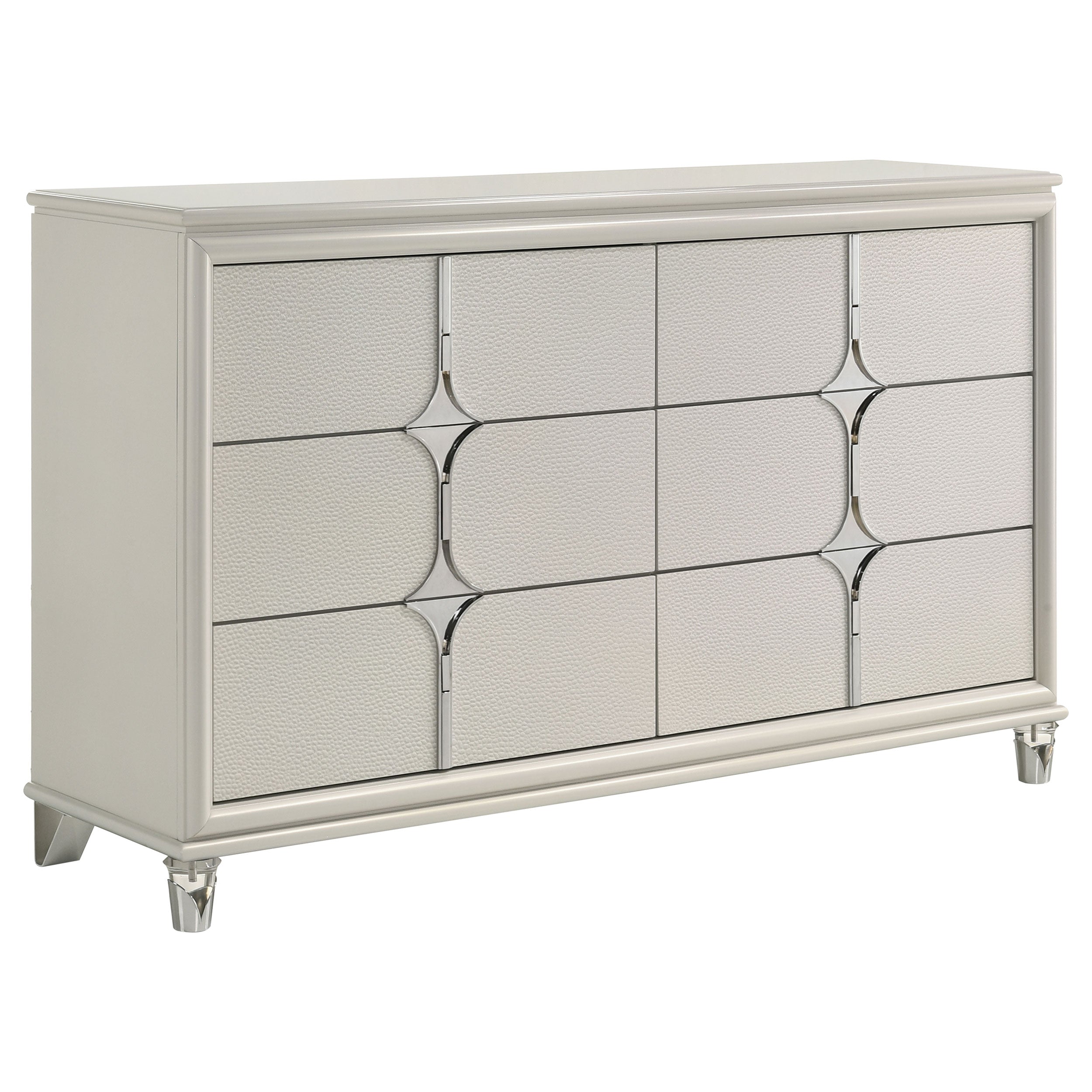Best Furniture Outlet - Coaster - Olivia 6-drawer Dresser Cabinet Pearl White - 224953