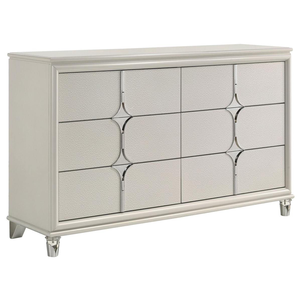 Best Furniture Outlet - Coaster - Olivia 6-drawer Dresser Cabinet Pearl White - 224953