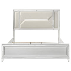 Marmore 64-inch Eastern King Panel Bed LED Headboard White
