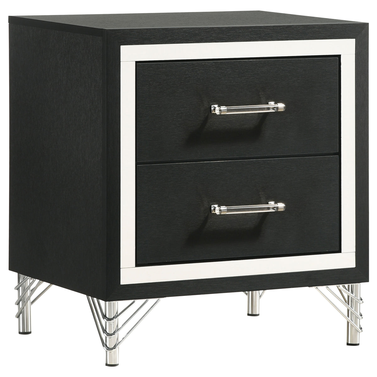 Best Furniture Outlet - Coaster - Lucia 2-drawer Nightstand Bedside Table Black - 224992