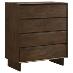Best Furniture Outlet - Coaster - Glenwood 4-drawer Chest of Drawers Warm Brown - 225015