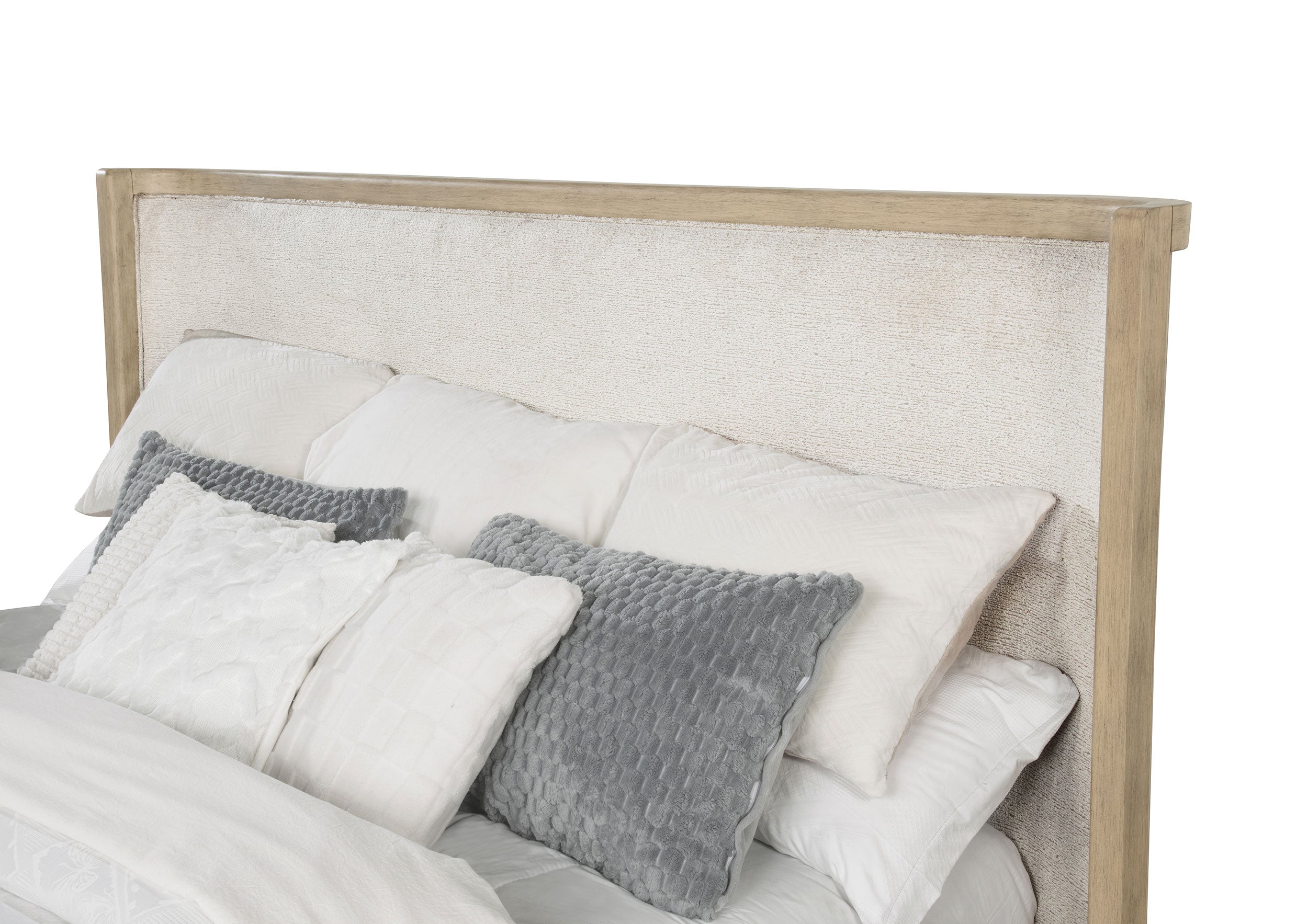 Kailani 49-inch Eastern King Wingback Bed Beige Oak