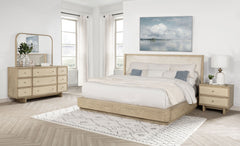 Best Furniture Outlet - Coaster - Kailani 4-piece California King Bedroom Set Beige Oak - 225041KW-S4