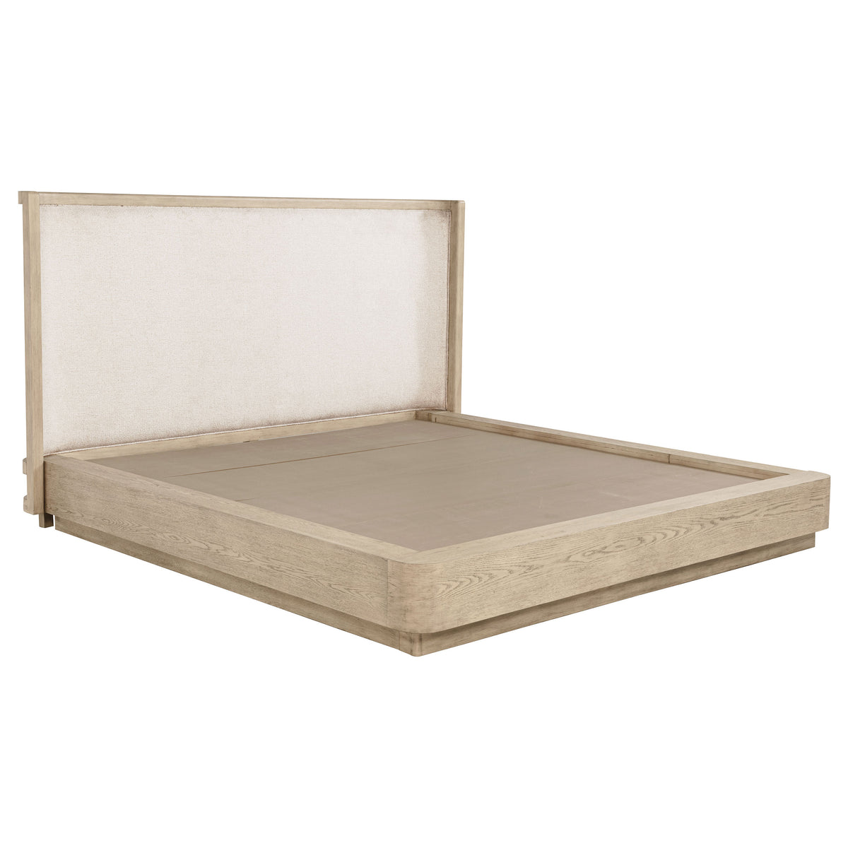 Best Furniture Outlet - Coaster - Kailani 49-inch Queen Wingback Bed Beige Oak - 225041Q