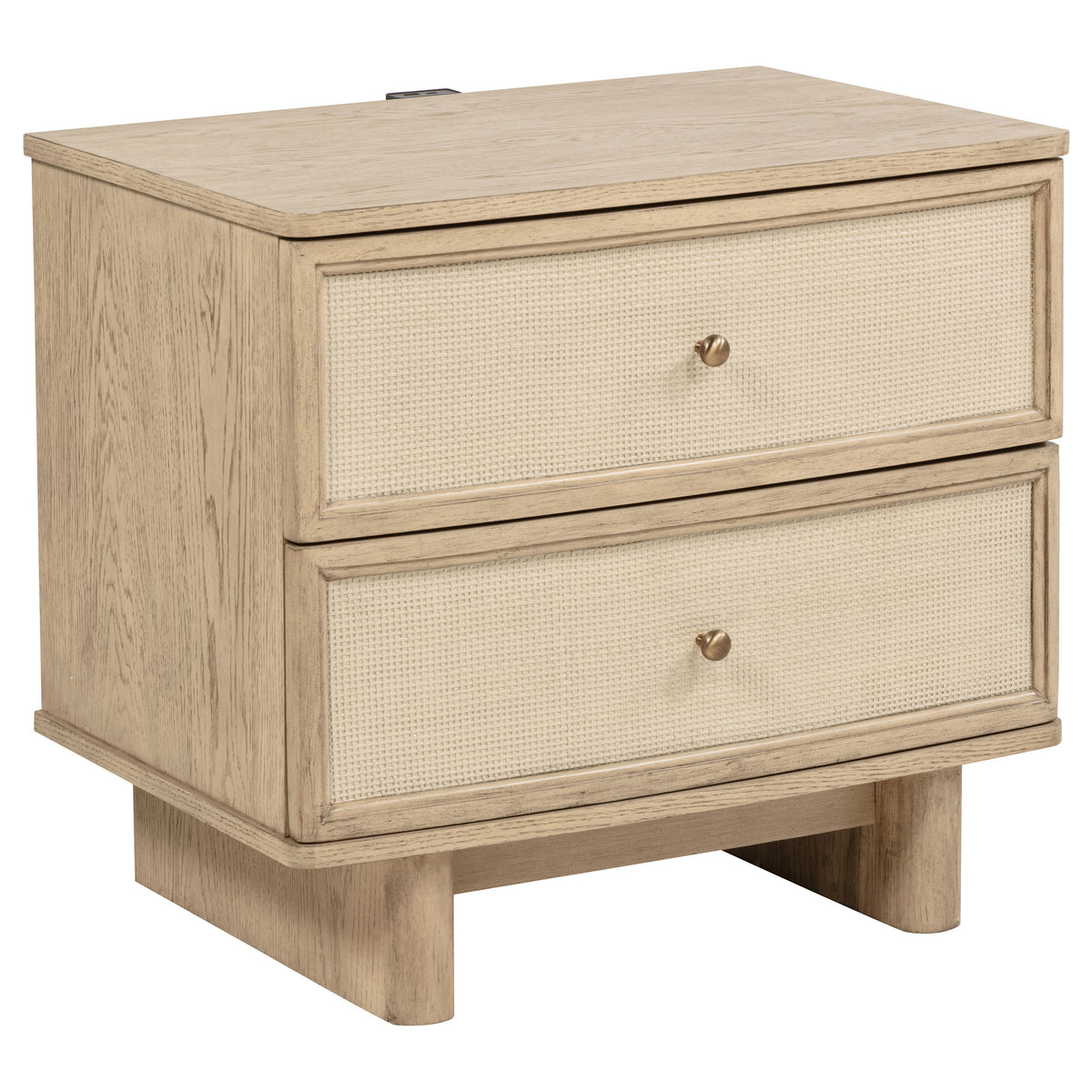 Best Furniture Outlet - Coaster - Kailani 2-drawer Nightstand Bedside Table Beige Oak - 225042