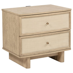 Best Furniture Outlet - Coaster - Kailani 2-drawer Nightstand Bedside Table Beige Oak - 225042