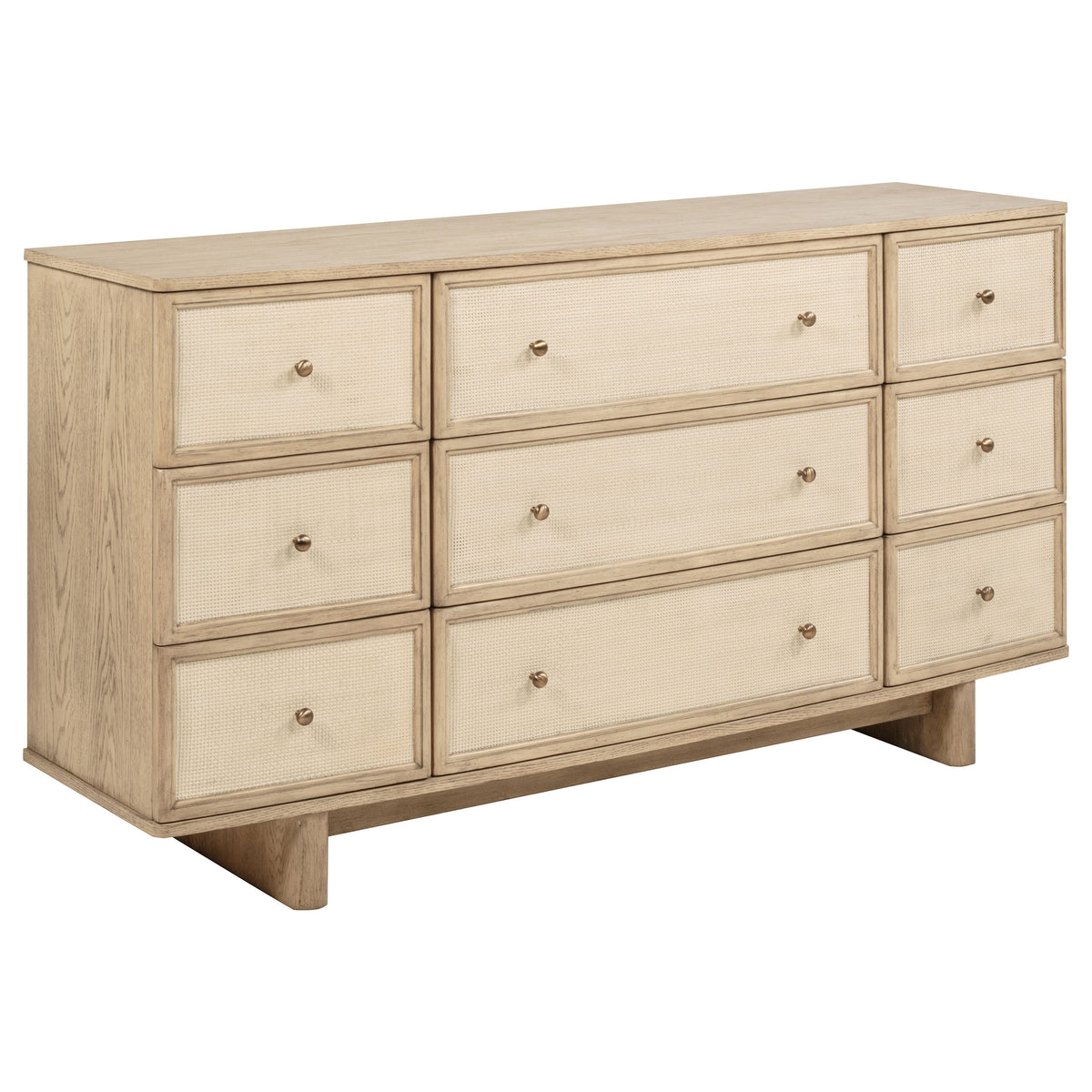 Best Furniture Outlet - Coaster - Kailani 9-drawer Dresser Cabinet Beige Oak - 225043