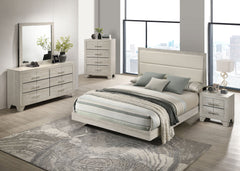Best Furniture Outlet - Coaster - Trenton 5-piece Eastern King Bedroom Set Rustic Cream - 225061KE-S5