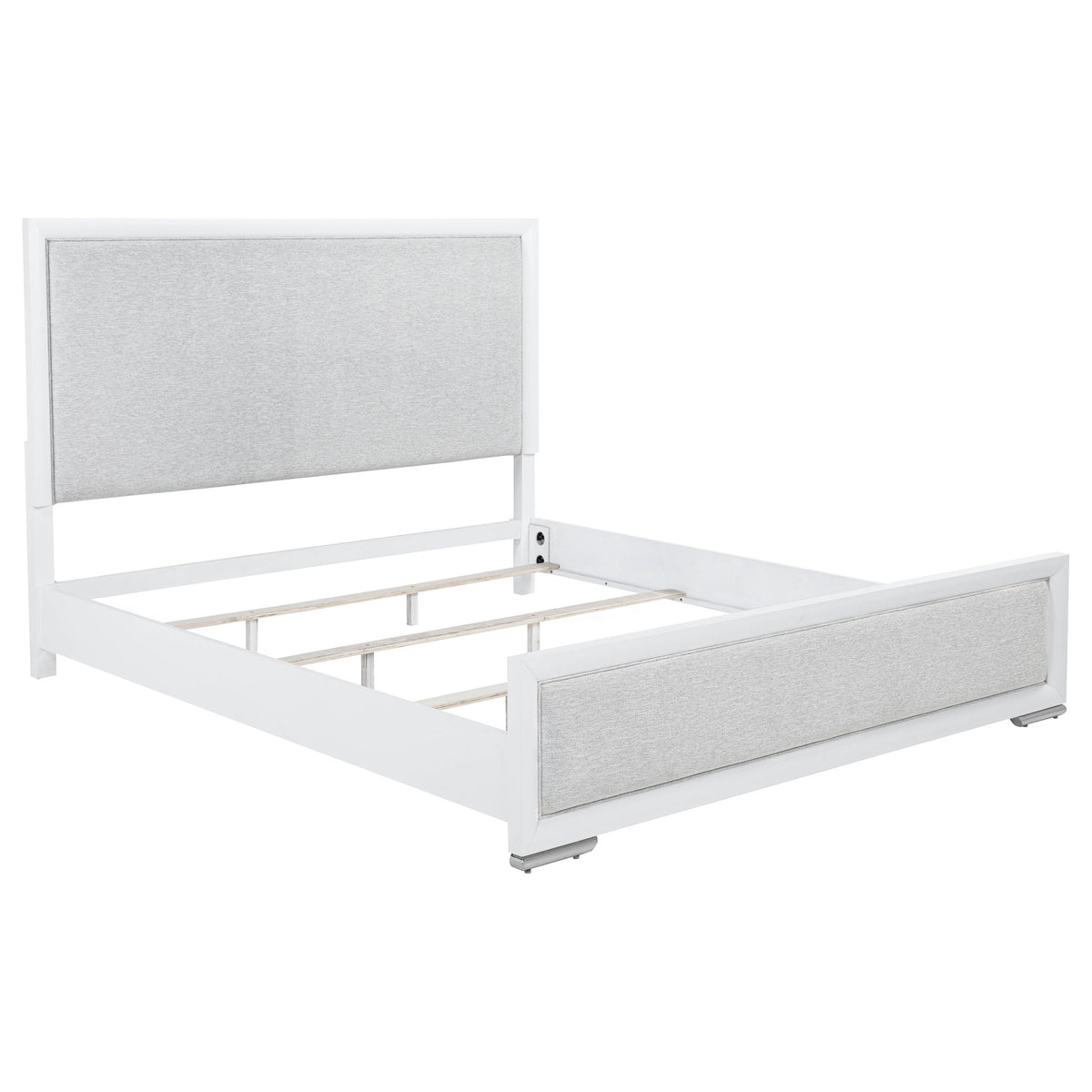 Best Furniture Outlet - Coaster - Gracemont 57-inch Eastern King Panel Bed Grey and White - 225071KE