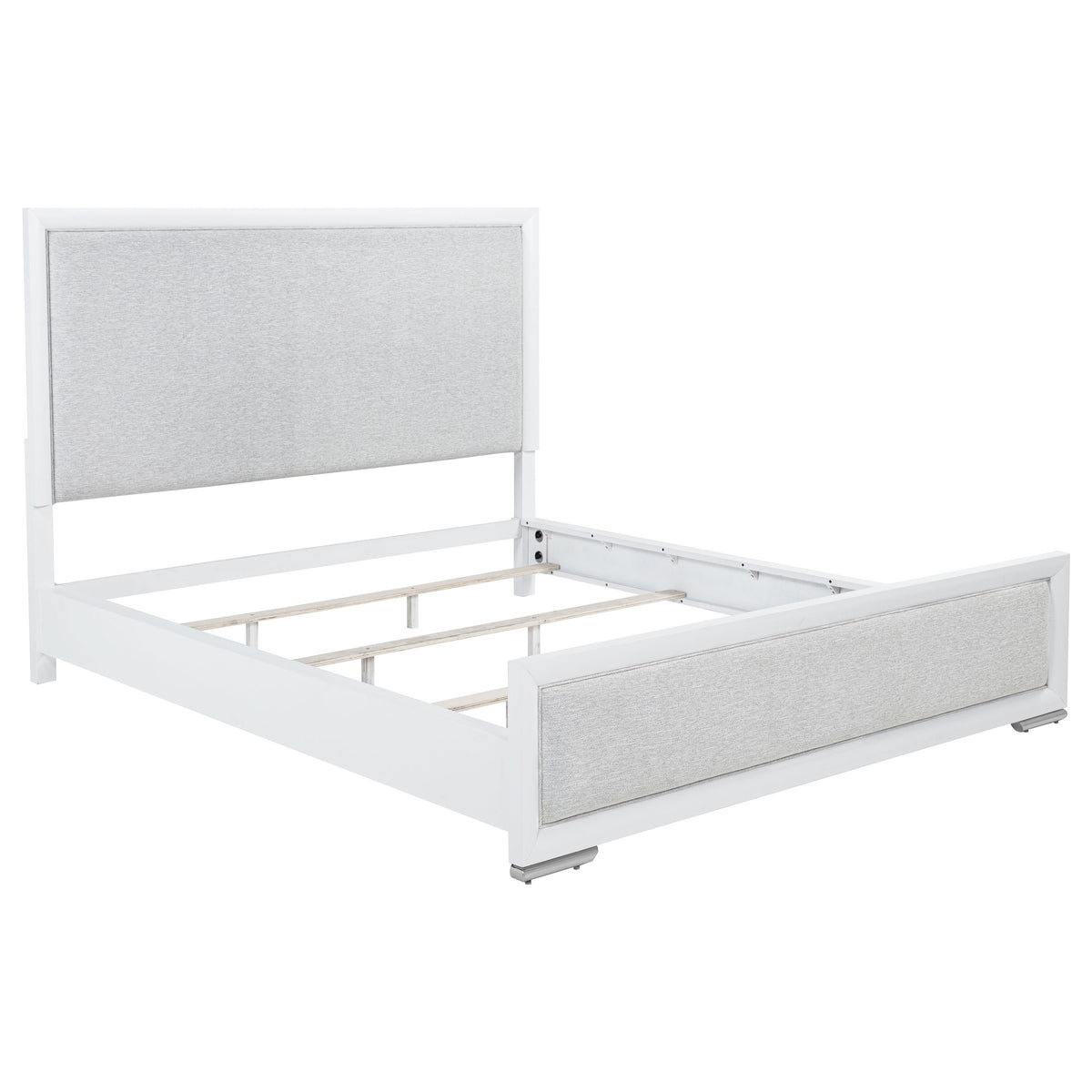 Best Furniture Outlet - Coaster - Gracemont 57-inch California King Panel Bed Grey and White - 225071KW